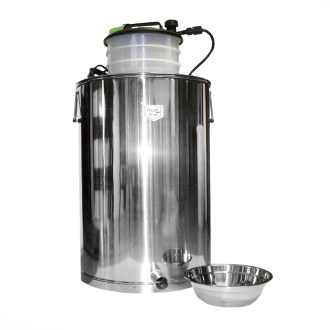 Vařák na vosk a vyvíječ páry 2 kw -  nerez